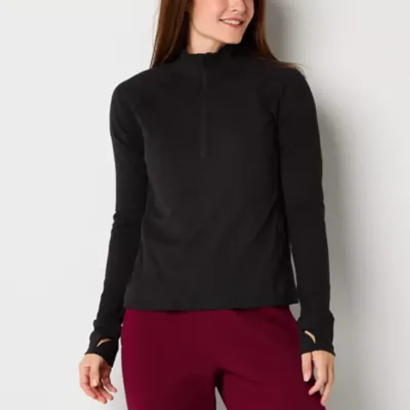 Photo 1 of Xersion EverUltra-Lite Womens Mock Neck Long Sleeve Active Quarter-Zip Pullover Med 

