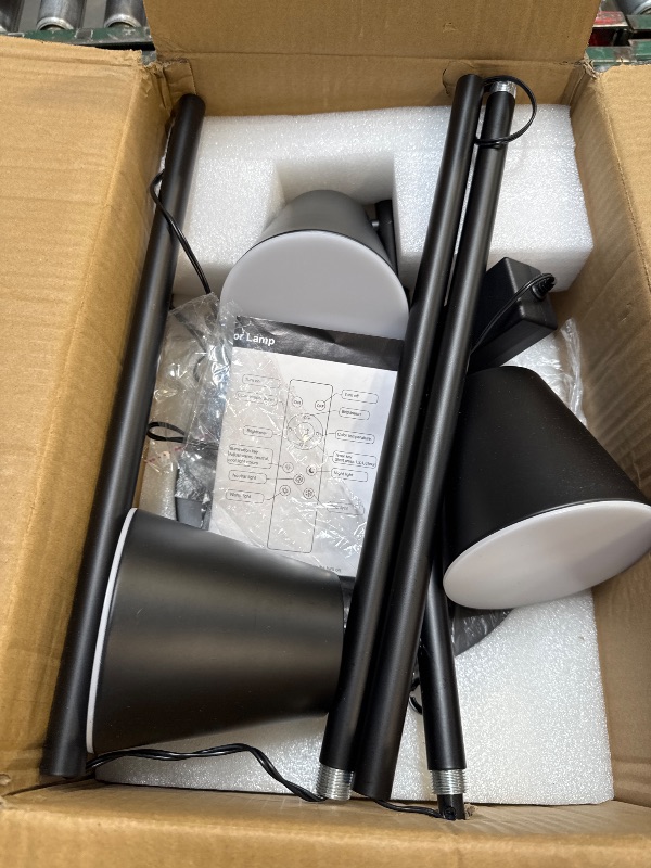 Photo 1 of ?Upgraded?LED Tree Floor Lamp, 36W Dimmable 2500 LM Modern Standing Lamp with Remote & Touch Control, 4 Color Temperatures, 3 Rotatable LED Light Floor Lamps for Living Room Bedroom Office-Matte Black