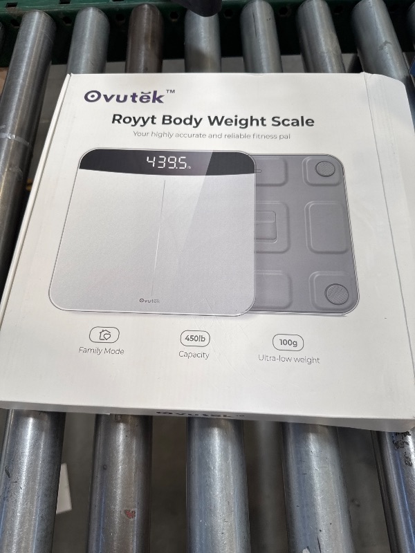 Photo 1 of Ovutek Scale for Body Weight, Highly Accurate 450lb Digital Bathroom Scales for People, Automatic Weighing Machine for Baby, Pet, Light Items, Large LED, Sturdy and Durable Base, White