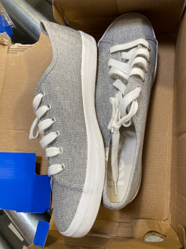 Photo 1 of Keds Kickstart Lace Up, Sneaker Womens, Silver Textile, 8.5 Medium
