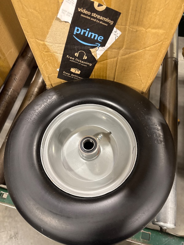 Photo 1 of 2 PCS 13x5.00  Lawn Mower Tires Flat Free
