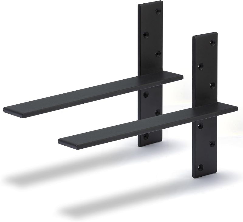 Photo 1 of Free Hanging Countertop Support Bracket 18" Lx2.5 W 2 Pack Hidden Floating Wall Bracket 3/8" Thick Heavy Duty Shelf Bracket for Floating Bars,Bench Seats,Vanities
