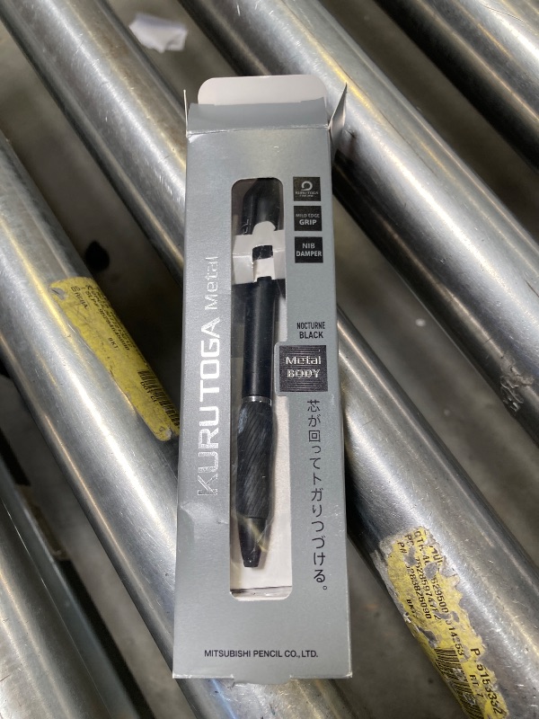 Photo 1 of KURUTOGA Mitsubishi Pencil Mechanical Pencil Metal 0.5mm Nocturne Black M5KH1P.24 With Original Stylus Ballpoint Touch Pen