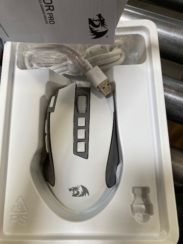 Photo 1 of Redragon M612 PRO RGB Gaming Mouse, 8000 DPI Wired/Wireless Optical Mouse with 9 Programmable Buttons & 7 Backlit Modes, BT & 2.4G Wireless, Software Supports DIY Keybinds Rapid Fire Button