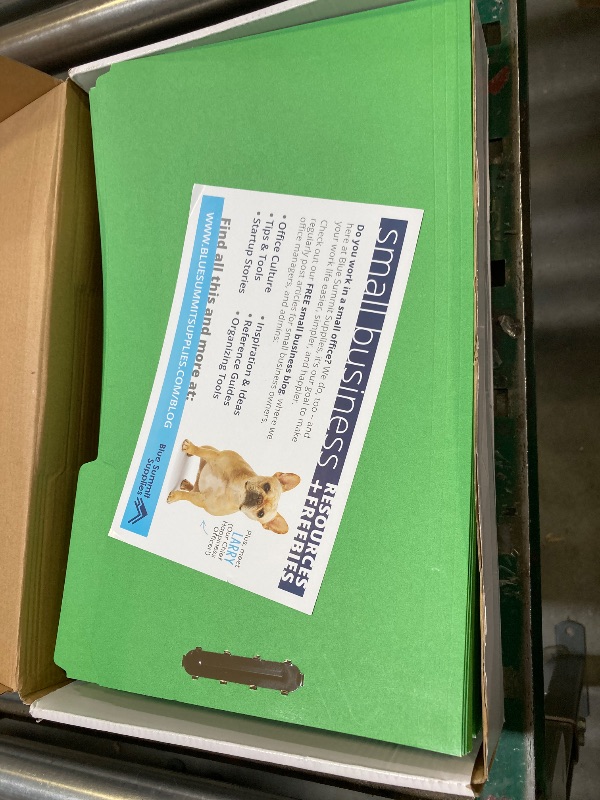 Photo 1 of Blue Summit Supplies Green File Folders with Fasteners, Legal Size, 1/3 Cut Reinforced Tabs, Durable 2 Prongs, Designed to Organize Standard Medical or Law Files, 50 Pack