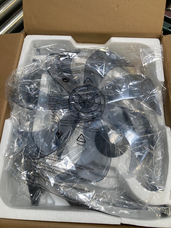 Photo 1 of ZMISHIBO Ceiling Fans with Lights and Remote, 19.7'' Low Profile Ceiling Fan, 3000-6000K Dimmable Modern Flush Mount LED Fan Light, 6 Wind Speeds, Black Fandelier Ceiling Fans for Bedroom