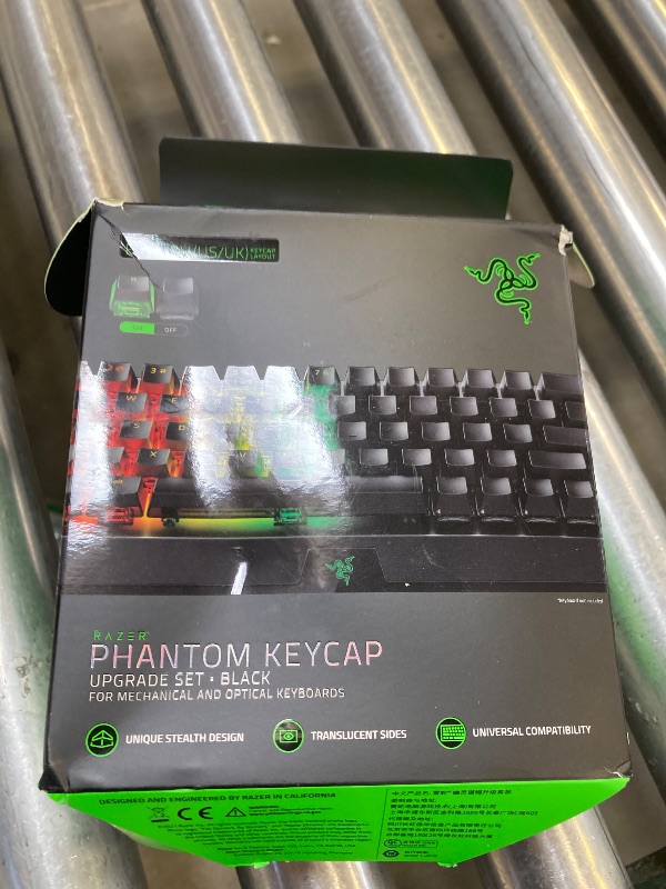 Photo 1 of Razer Phantom Keycap Upgrade Set: Unique Stealth Design - Translucent Sides - Bottom-Lasered Legends - Keycap Removal Tools & Stablizers - Universal Compatiability - Black