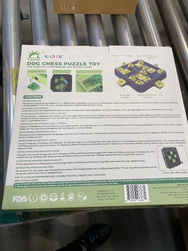 Photo 1 of KADTC Dog Chess Puzzle Toy Level 3 in 1 for Small/Medium/Large Dogs Smart Mind Stimulating Game Puppy Brain Stimulation Cognitive Enrichment Toys Keep Them Busy Boredom Interactive Treat Food Puzzles