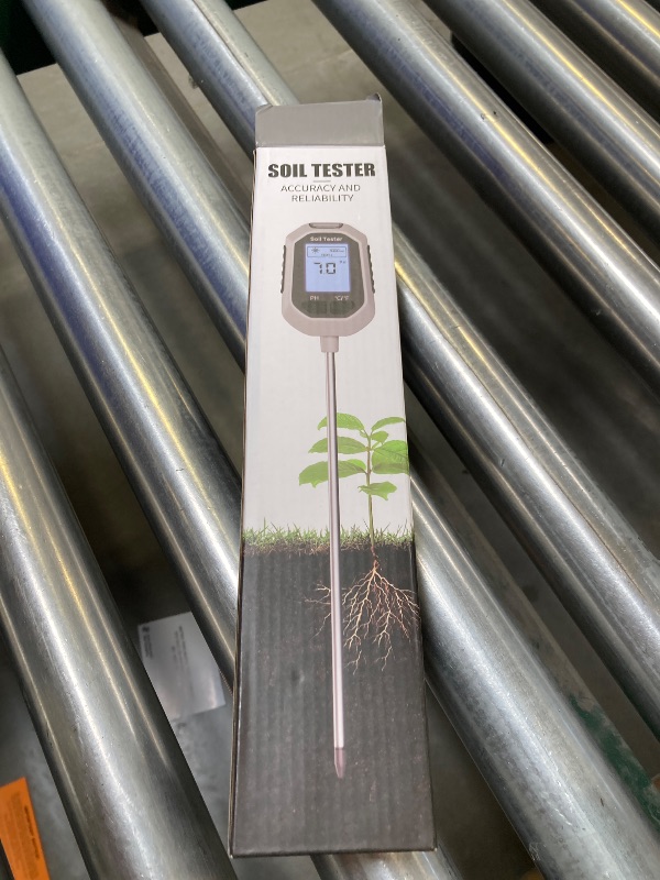 Photo 1 of YAMRON 4-in-1 Soil Moisture Meter Digital Plant Temperature/Soil Moisture/PH Meter/Sunlight Intensity Backlight LCD Display Soil Test Meter for Gardening, Farming and Outdoor Plants