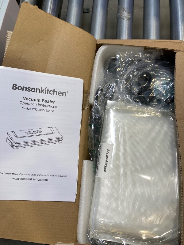 Photo 1 of [Updated 2025] Bonsenkitchen Vacuum Sealer Machine + 40 Vacuum Bags, Fast-Compact/Multi-Functional Food Vacuum Sealer with External Vacuum System, Silver