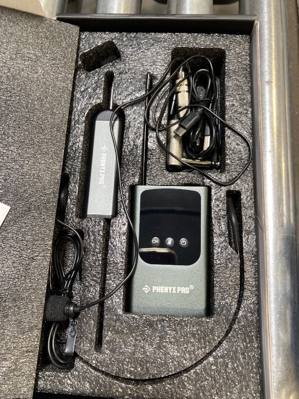 Photo 1 of Phenyx Pro Single Digital Wireless Microphone System, w/Mini Receiver, Bodypack Transmitter,15 Channels in 900MHz UHF Band, Headset/Lapel Microphone for Karaoke, Singer, Church, Wedding (PDP-1-1B)