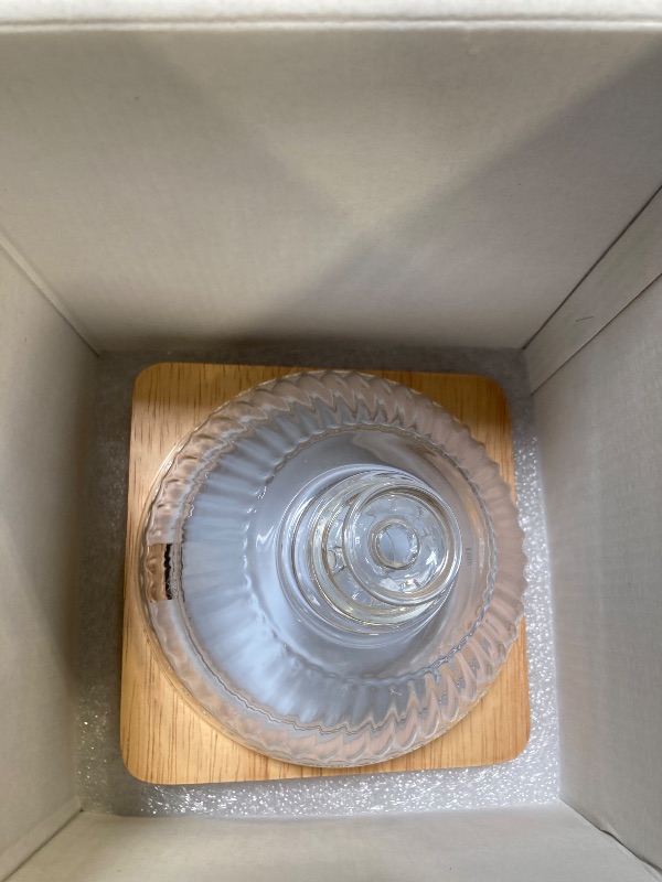 Photo 1 of Glass Dome Essential Oil Diffuser with Glass Reservoir & Wood Base-No Plastic, 200ml Ultrasonic Diffuser for Aromatherapy with Timer 7 Color Light Auto-Off for Home Office Yoga Pilates