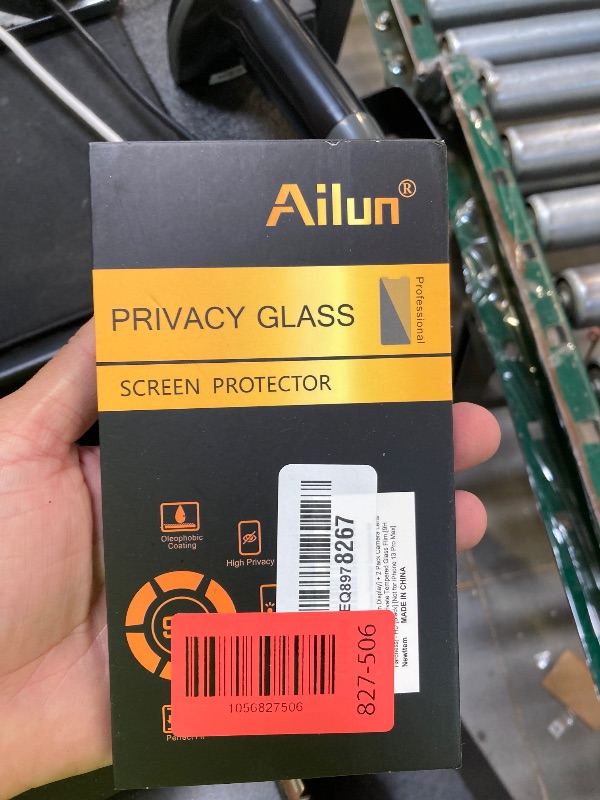 Photo 1 of Ailun 2Pack Privacy Screen Protector for iPhone 13 Pro [6.1 inch Display] + 2 Pack Camera Lens Protector, Anti Spy Private Tempered Glass Film,[9H Hardness] - HD