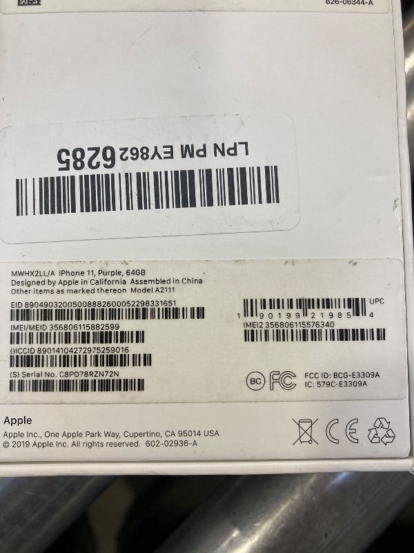 Photo 1 of  iPhone 11 62GB * Will no turn on*