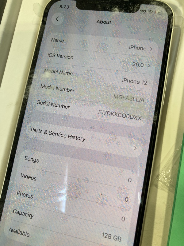 Photo 1 of Apple iPhone 12, 128GB, White - Unlocked (Renewed Premium)