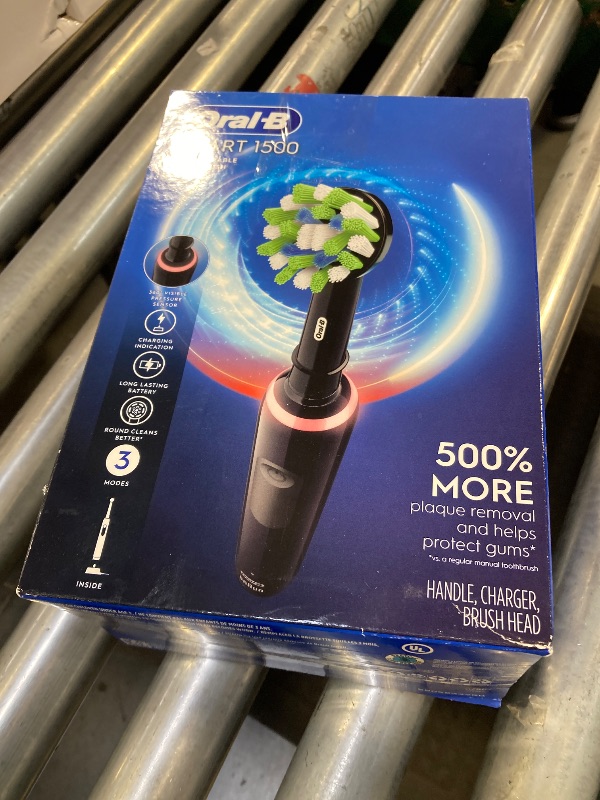 Photo 1 of Oral-B Smart 1500 Electric Power Rechargeable Battery Toothbrush, Black