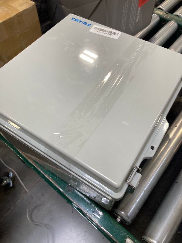 Photo 1 of XINYIELE Waterproof Outdoor Project ABS Plastic Junction Box IP67 Weatherproof Dustproof Enclosure with Hinged Cover, Mounting Plate,Wall Brackets for Power Project (11.8"x11.8"x7.1")