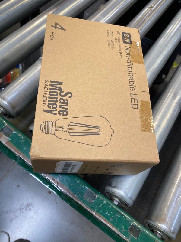 Photo 1 of 4-Pack Vintage LED Edison Bulbs 100W Equivalent 1400LM High Brightness 8W ST58 LED Filament Light Bulbs 3000K Warm White E26 Medium Base CRI90+ Antique Clear Glass for Home Dinning Room, Non-dimmable