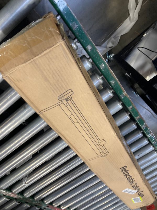 Photo 1 of 160 Inch Retractable Baby Gates Extra Wide, 42 Inch Extra Tall Retractable Gate, 13 FT Reinforced Retractable Dog Gate with Reinforcement Rod to Prevent Crawling Through, for Doorways, Stairs, Hallway