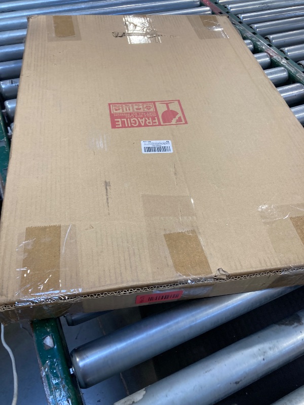 Photo 1 of Arch Wall Mirror Bathroom Mirror White Metal Framed Mirror, Arched Metal Wall Mounted Vanity Mirror for Bedroom, Entryway, Living Room 26"x18"