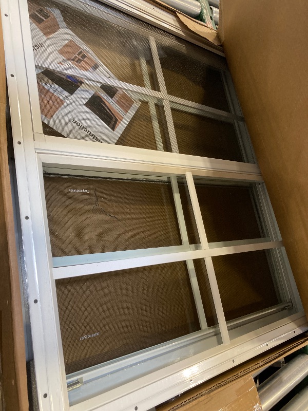 Photo 1 of NeatiEase 2 Pack Shed Window, 24" x 27" Flush Mount Window with Tempered Glass and Fiberglass Screen for Shed, Chicken Coop, Playhouse, Household, Garage 