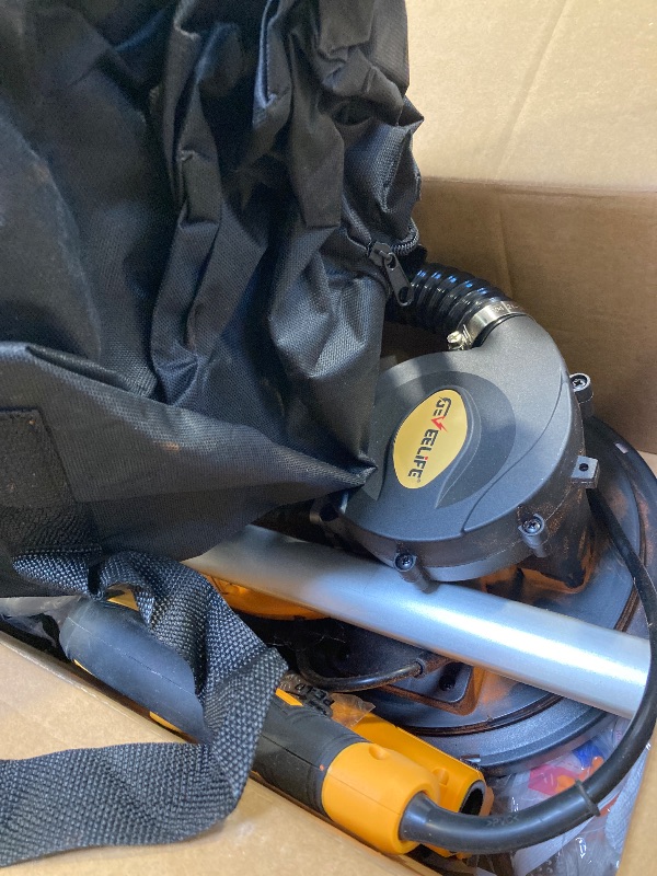 Photo 1 of GEVEELIFE Drywall Sander, 880W 7.33A Electric Drywall Sander with Vacuum Dust Collector, 5 Variable Speed 1000-2100RPM, LED Light, Foldable & Extendable Handle, 12 Sanding Discs 