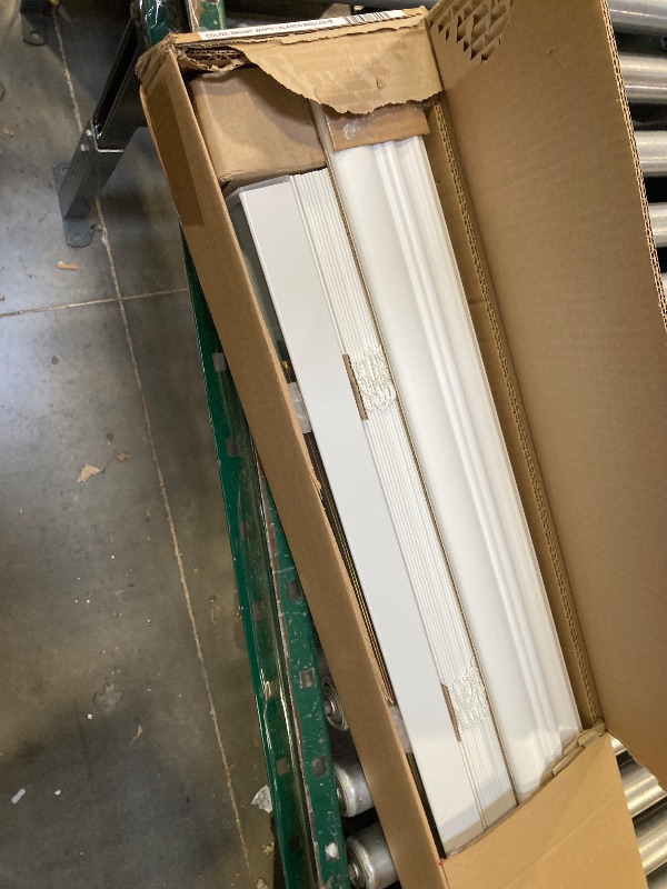 Photo 1 of Lotus & Windoware Cordless, 2 Inch Faux Wood Blind, 34" Wide x 60" Long, Window Blinds, Blinds & Shades, Blinds for Indoor Windows, Embossed, Bright White
