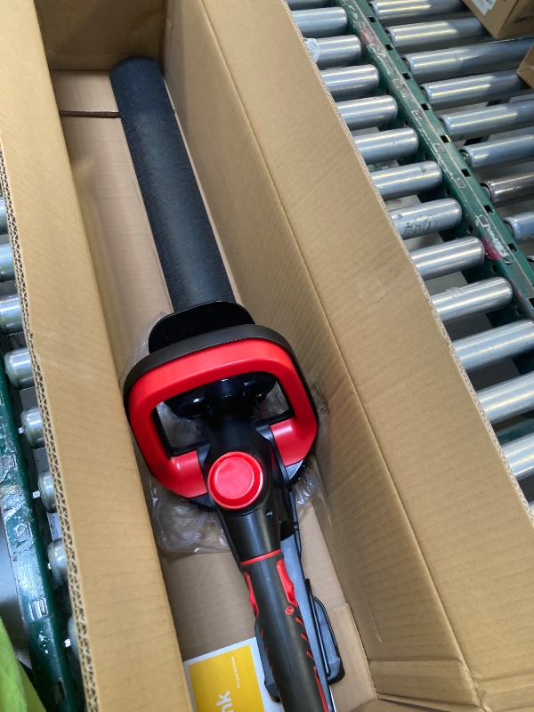 Photo 1 of coordless hedge trimmer, no battery trimmer only red and black, small hedge trimmer for garden use