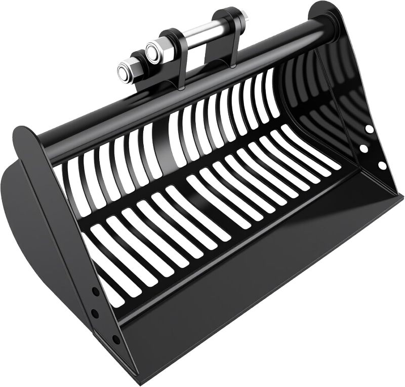 Photo 1 of 600mm Mini Excavator Screening Bucket - Heavy Duty Excavator Attachments Soil Sieving Buckets for Rock, Debris Filtering & Material Sorting Ideal for Agriculture and Construction
