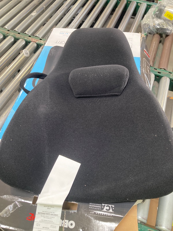 Photo 1 of ObusForme Highback Backrest Support - Extra Tall Padded Seat Cushion and Lumbar Support Pillow, Portable Posture Support with Soft and Durable Foam