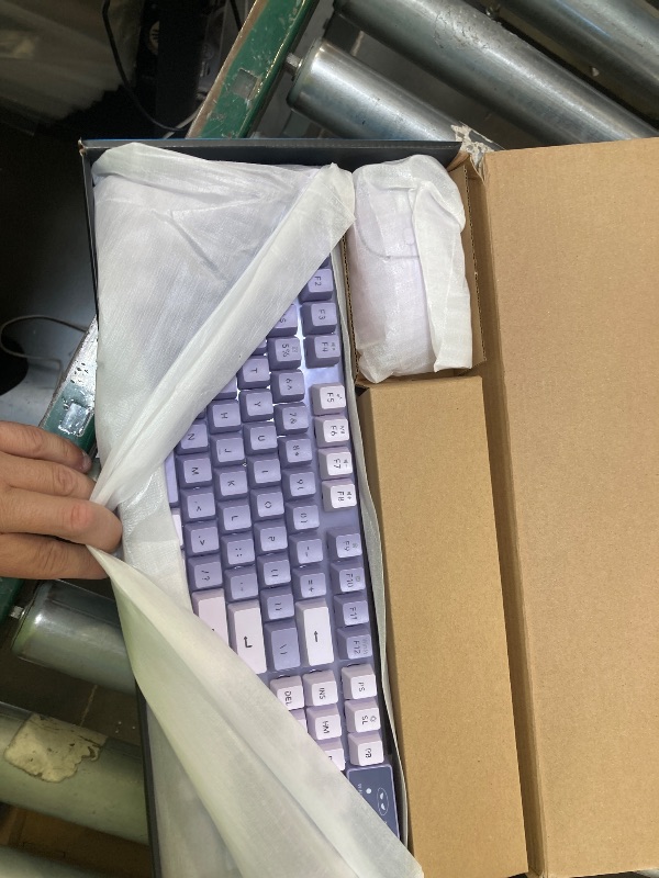 Photo 1 of MageGee V550 Wireless Gaming Keyboard and Mouse, 2.4G Full-Sized RGB LED Computer Keyboards with Transparent Shell, Rechargeable Quiet Cordless Mouse & Keyboard Combo for Laptop/PC/Desktop (Purple)