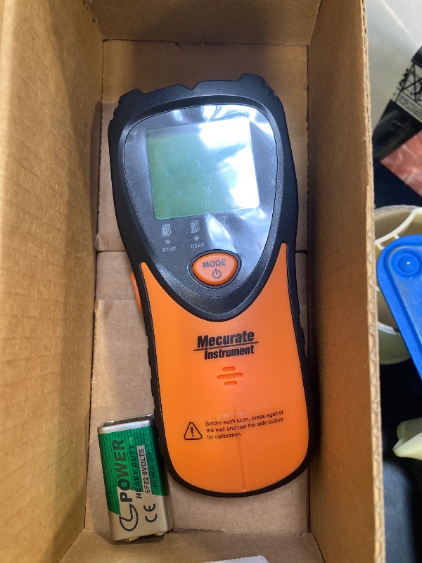 Photo 1 of Mecurate Stud Finder Wall Scanner Sensor - 5 in 1 Electronic Stud with LCD Display & Audio Alarm for Wood AC Live Wire Metal Studs Detection Joist Pipe