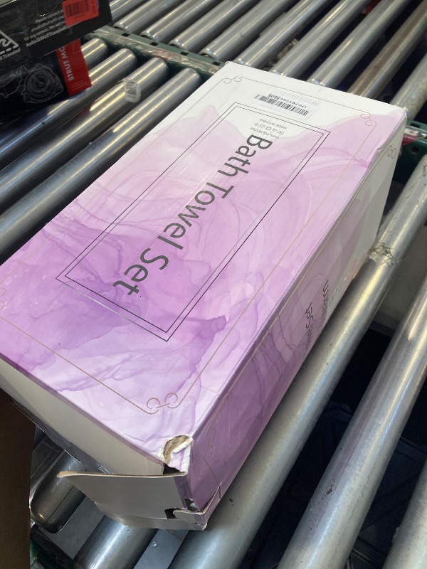 Photo 1 of 4 Piece Bath Towel Set 35"x70"Oversized Bath Towel for Bathroom Ultra Soft Fluffy Extra Large Bath Sheet Luxury Premium Bathroom Towel Highly Absorbent Quick Dry Shower Towel for Hotel Spa,Brown White