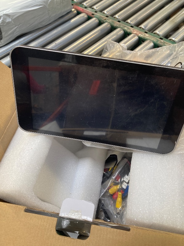 Photo 1 of 4G+64G Andriod Single Din 9-Inch Touchscreen Car Stereo with Wireless Carplay Android Auto, Car Radio Rotatable Screen 1 Din Bluetooth Mirror Link GPS WiFi, FM/RDS EQ with Backup Camera+Phone Holder