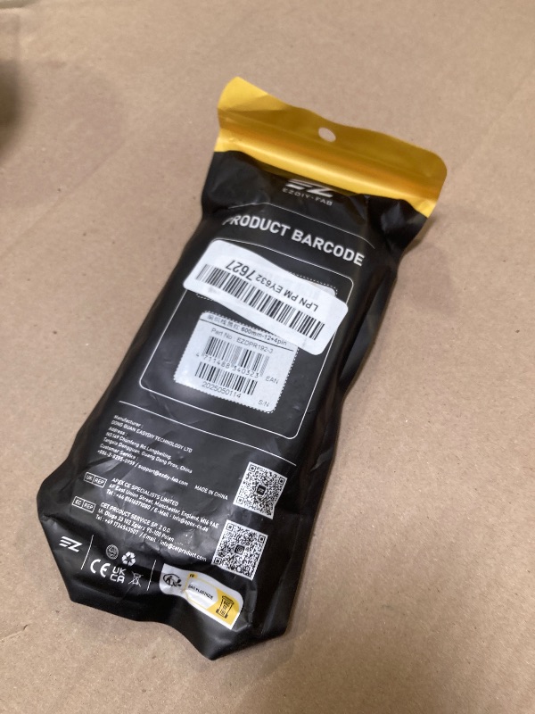 Photo 1 of EZDIY-FAB 16AWG PCI-e 5.0 12VHPWR PSU Sleeved Cable, 600W 12+4 Pin Male to 12+4 Pin Male Cable for RTX 3090Ti/4070Ti/4080/4090, 60cm/23.62in-Black Grey