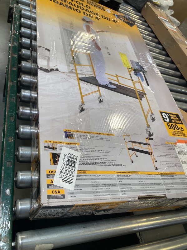 Photo 1 of Metaltech I-IMCNAT 500 lb. Load Capacity Mini Rolling Scaffold with Tool Shelf, 4' x 4' x 2'