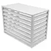 Photo 1 of 43 in. x 23.62 in. x 31.5 in. White Aluminum Alloy Outdoor Garden Fence Outdoor Privacy Screen Air Conditioner Fence
