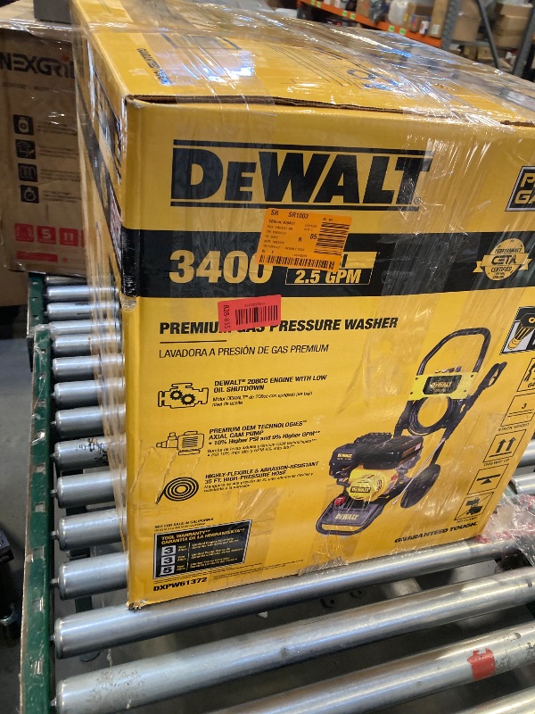 Photo 1 of DEWALT 3400 PSI 2.5 GPM Gas Cold Water Pressure Washer with DeWalt 210 Engine DXPW61372