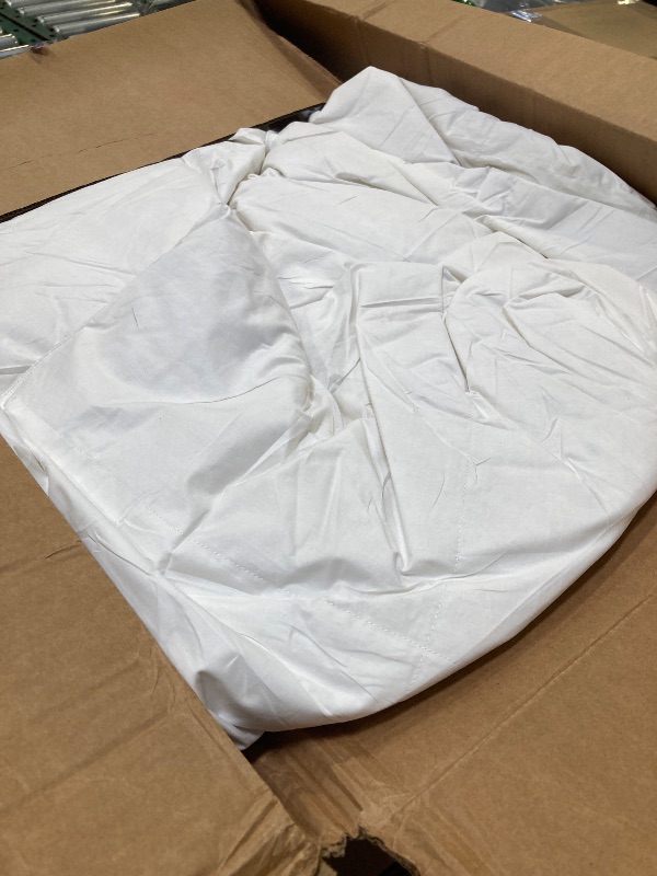 Photo 1 of BPC Heavyweight Organic Feather Down Comforter King Size, Hotel Luxury Extra Puffy Duvet Insert with 100% Cotton Cover and Puffy Feather Down Filling, for Winter, Ivory White, 106x90 Inches