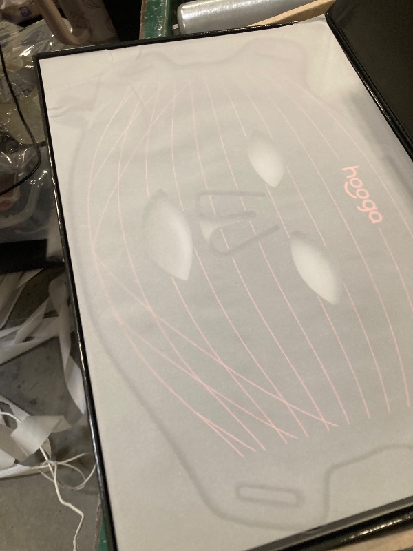 Photo 1 of hooga Red Light Therapy LED Mask, Tri Chip LEDs, 630nm and 660nm Red, 850nm Near Infrared, Adjustable, Comfortable, USB Type-C Rechargeable for Wellness and Anti-Aging