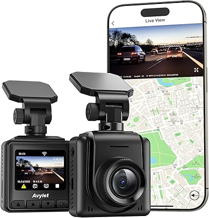 Photo 1 of Dash Cam WiFi 2K, Car Camera with APP, External GPS, 1.5'' IPS Screen, Front Dash Camera for Cars, Mini Dashcams, WDR Night Vision, 24H Parking Monitor, Loop Recording, G-Sensor
