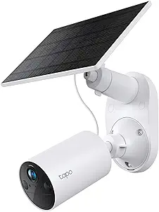 Photo 1 of TP-Link ???? SolarCam C402 Kit, Outdoor Battery Camera w/Solar Panel Base, Wireless, 1080P, Free Person/Vehicle Detection, SD/Cloud Storage, Color Night Vision, No Hub Needed, Works w/Alexa
