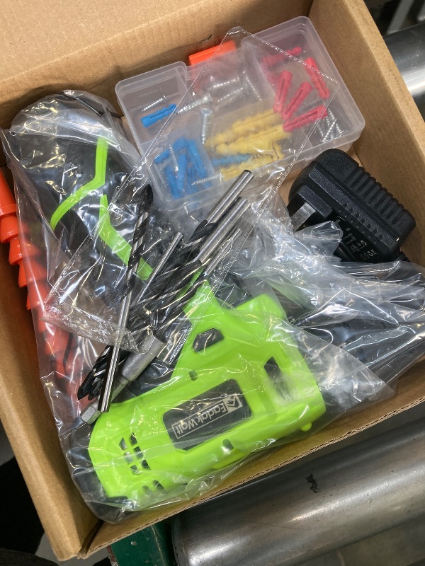 Photo 1 of FADAKWALT Cordless Drill Set,12V Power Drill Set with Battery and Charger, Electric Driver/Drill Bits, 3/8'' Keyless Chuck,21+1 Torque Setting, 180 inch-lbs, with LED Electric Drill Set (Green)