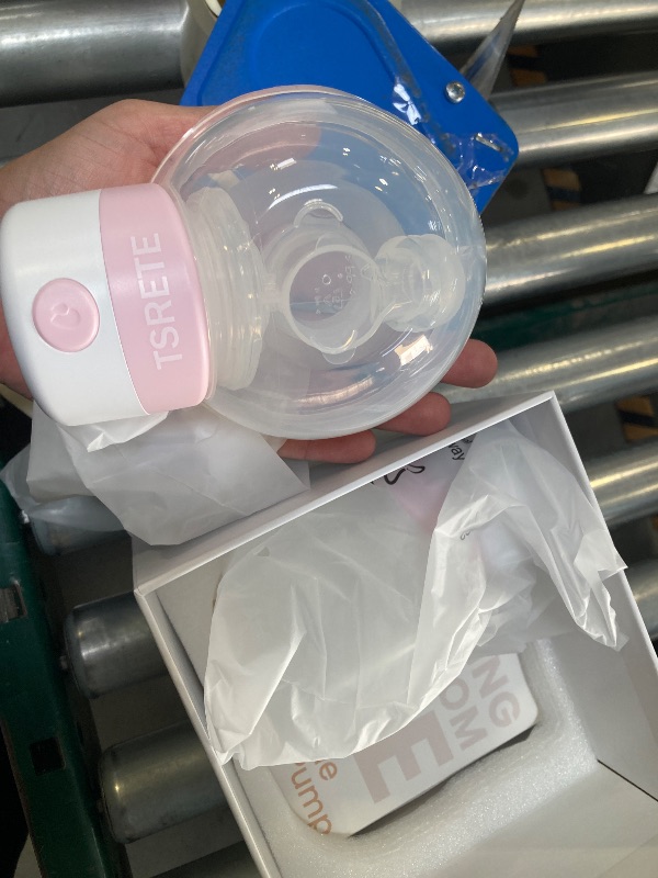 Photo 1 of TSRETE Breast Pump, Double Wearable Breast Pump, Electric Hands-Free Breast Pumps with 2 Modes, 9 Levels, LCD Display, Memory Function Rechargeable Double Milk Extractor-21/24mm Flange, Pink