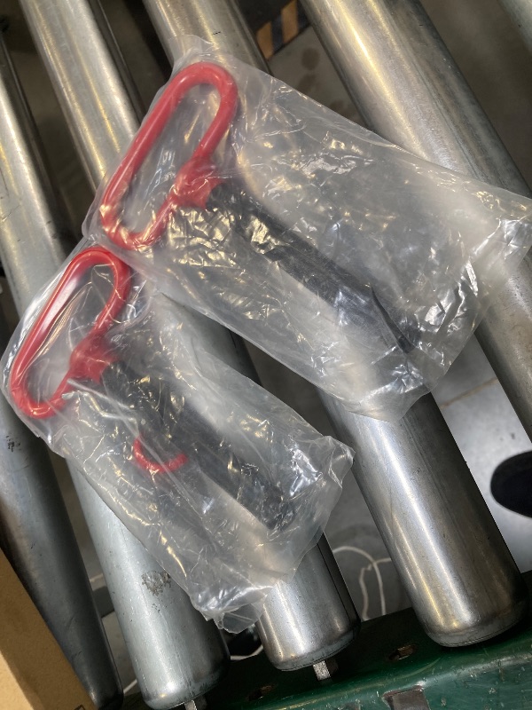 Photo 1 of Wellmax 2-Pack 5/8" x 4-1/2" Steel Hitch Pin with 4pcs 3" R Clip, Clevis Pin Hitch with Rubber-Coated Handle, Red Color