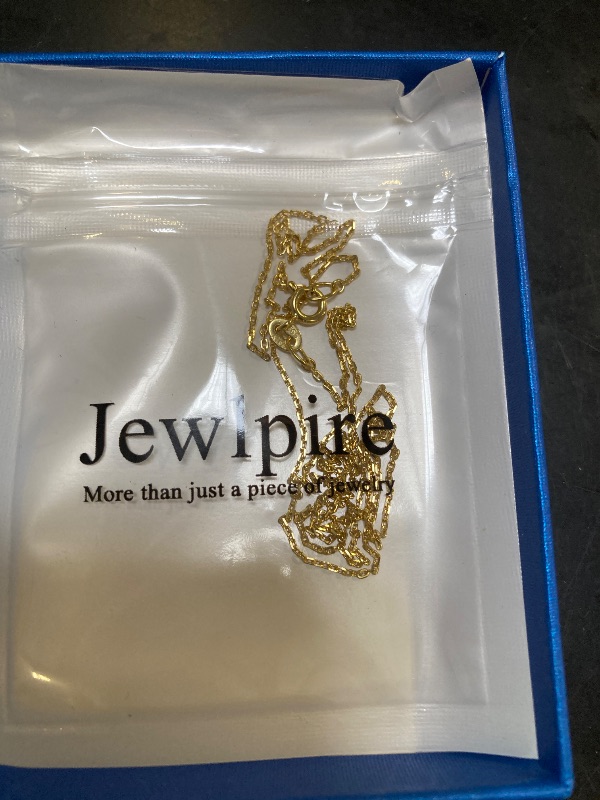 Photo 1 of Jewlpire 18K Gold Plated Chain Necklace for Women, 1.1mm Cable Chain Necklace 18K Gold Plated Chains for Women Thin & Sturdy Women's Chains Necklaces 20 Inch