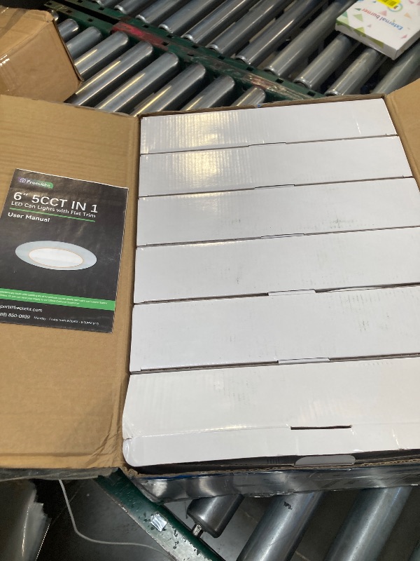 Photo 1 of FREELICHT 24 Pack Retrofit LED Recessed Lighting 6 Inch, Selectable 2700K/3000K/4000K/5000K/6000K, Dimmable Flat LED Can Lights, 10W=110W, 1000LM, IC & Damp Rated, ETL & FCC, White