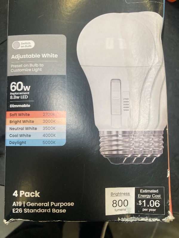 Photo 1 of 4 pack home lights 800 lumens