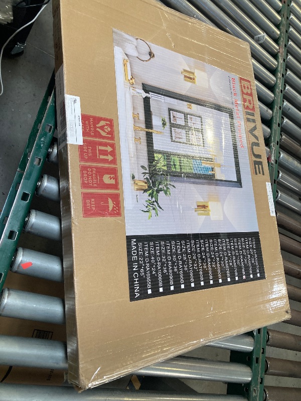 Photo 1 of 22x30 Inch Black Bathroom Mirror for Wall, Thick Metal Framed Rectangle Mirrors for Over Sink, Bedroom, Living Room, Entryway, Anti-Rust, HD Tempered Glass