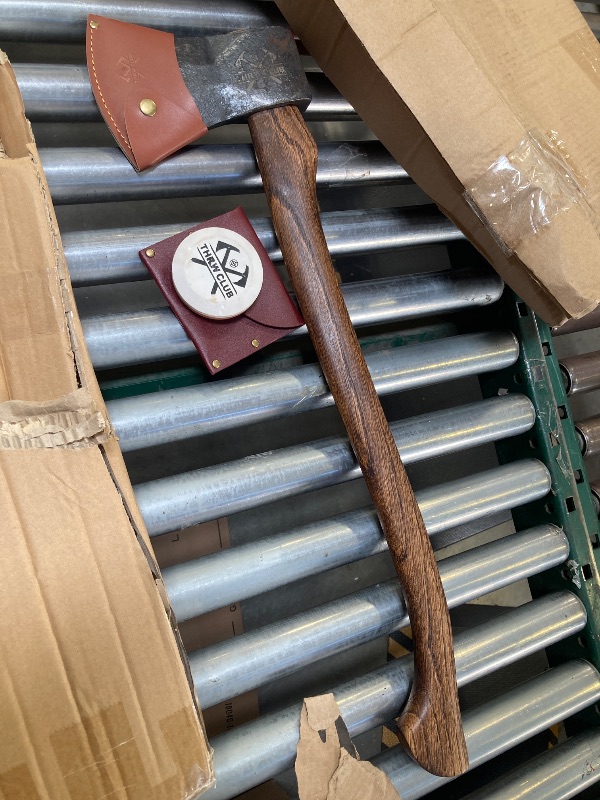 Photo 1 of 27.5 Inch Professional Wood Splitting Axe, Wood Chopping Axe with Leather Sheath, Tree Felling Ax, Sporting, Racing Ax for Timbersports - Head 3.9lbs